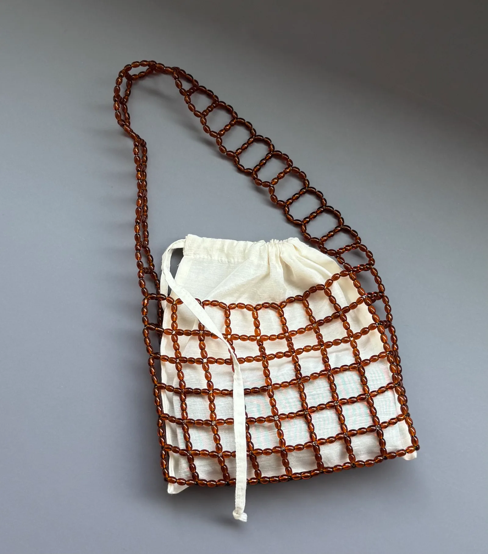 Mini Glass Bag in Brown