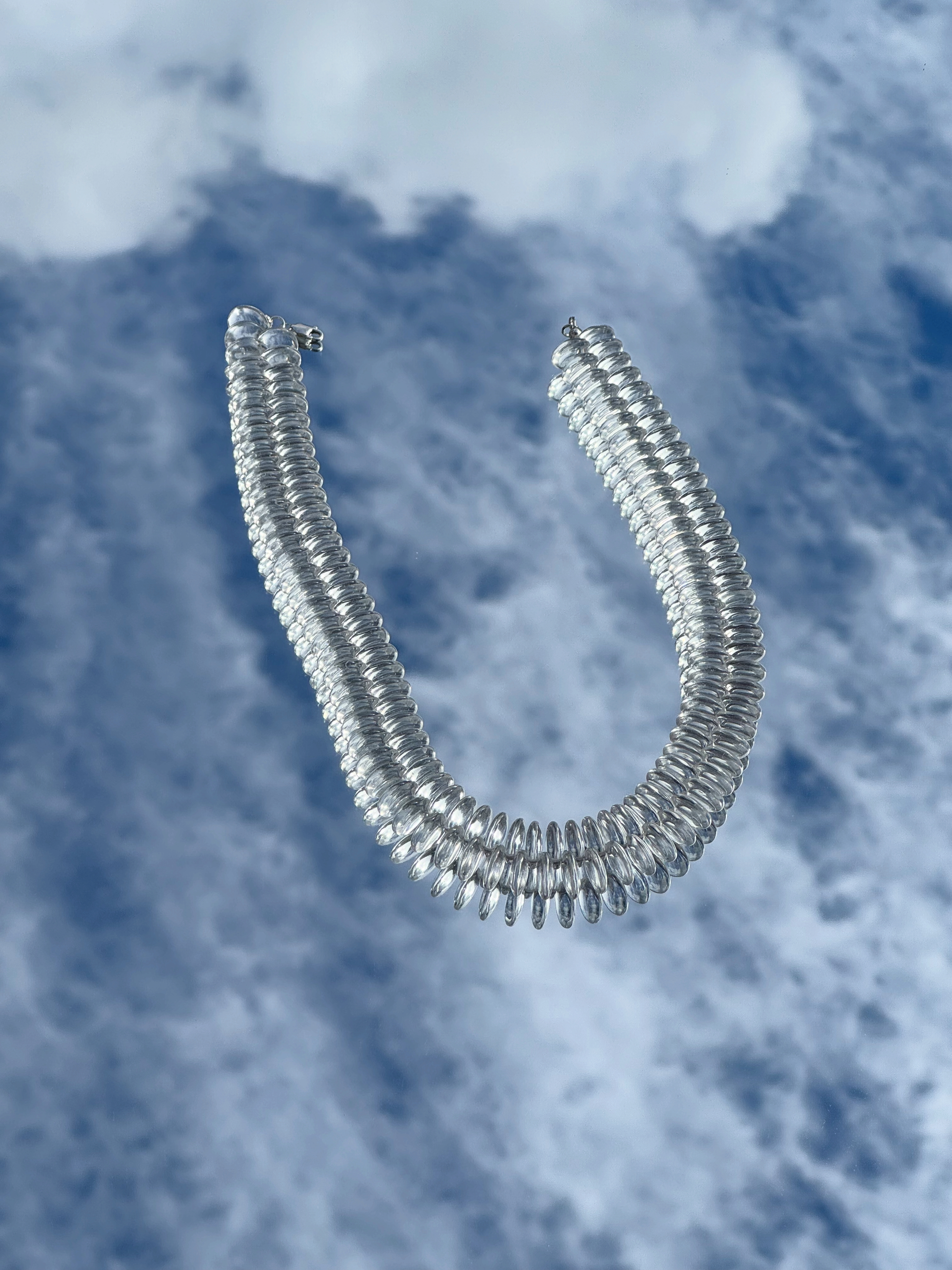 Clear Disc Necklace