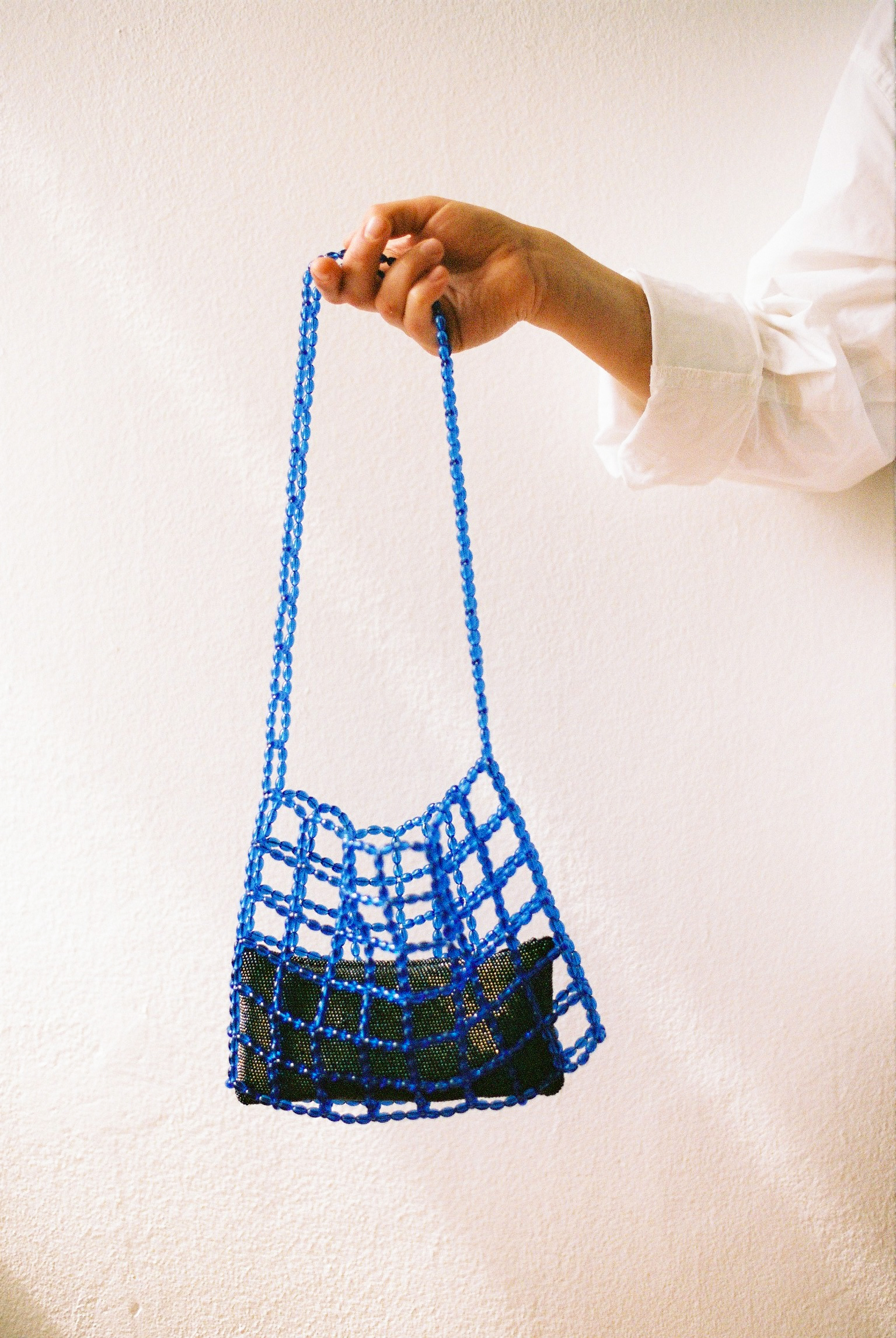 Mini Glass Bag in Blue 